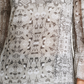 Calvin Klein Women's Printed Mock Neck Top Grey Size Large