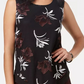 Alfani Women's Sleeveless Embroidered Pointed Hem Top Black Size Medium