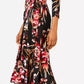 Connected Women's Printed Wrap Dress Purple Size 12