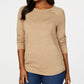 Karen Scott Women's Ribbed Cotton Pullover Sweater Red Size XX-Large