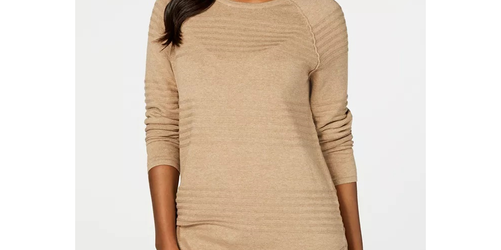 Karen Scott Women's Ribbed Cotton Pullover Sweater Red Size XX-Large