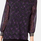 Alfani Women's Petite Printed Embellished-Neck Top Black Size Petite Small
