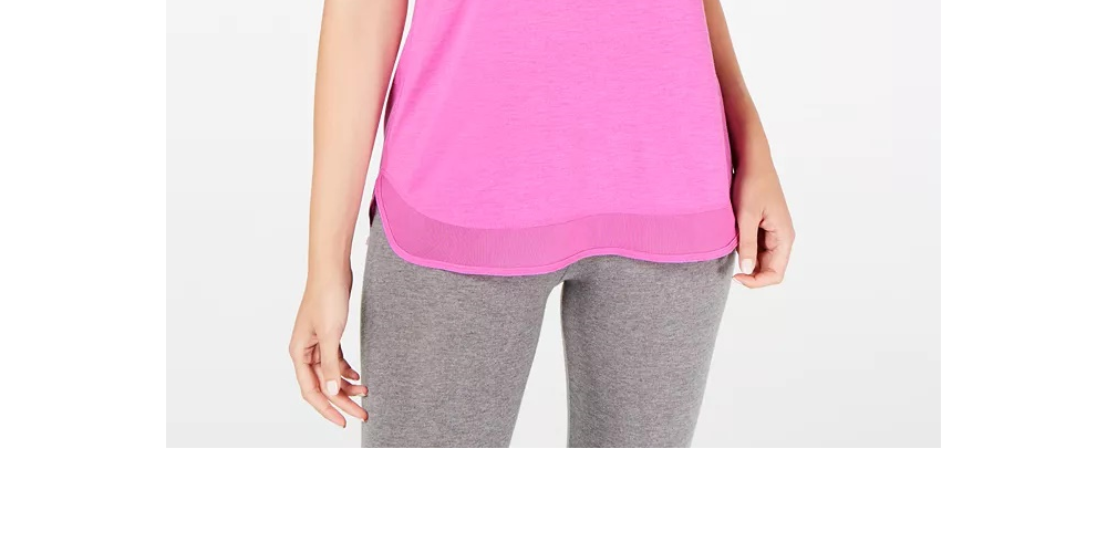 Ideology Women's Fitness Running Tank Top Pink Size Large