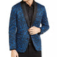 INC International Concepts Men's Printed Blazer Blue Size XXX-Large