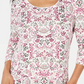 Karen Scott Women's Petite Printed Scoop-Neck Top White/ Flowers Size PS