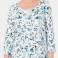 Karen Scott Women's Petite Audra Oasis Printed Top Grey Size Medium
