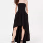 Speechless Juniors' Strapless High-Low Dress Black Size 9