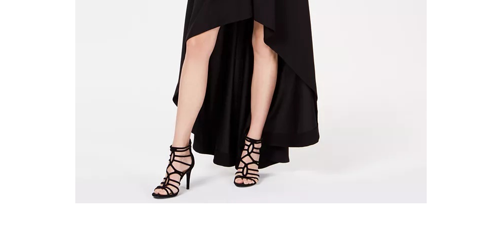 Speechless Juniors' Strapless High-Low Dress Black Size 9