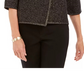 JM Collection Women's Holiday Party Metallic Textu Brooch Sweater Jacket Black Size XX-Large