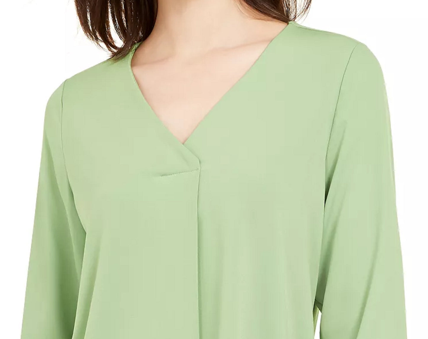 Alfani Women's Tie Cuff Top Green Size Small