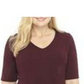 Connected Women's Short Sleeve V Neck Short Sheath Cocktail Dress Burgundy  Size 22W