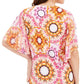 JM Collection Women's Printed Studded Top Pink Size X-Small