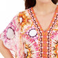 JM Collection Women's Printed Studded Top Pink Size X-Small