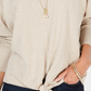 Style & Co Petite Tie-Front Sweater Beige Size PP