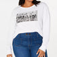Love Tribe Women's Trendy Plus Size Friends Group T-Shirt White Size 3X