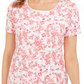 Karen Scott Women's Floral-Print Top White / Pink Size X-Small
