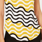 Alfani Women's Petite Printed Round-Hem T-Shirt Yellow Size S