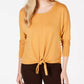 Style & Co Women's  Tie-Front Sweater Beige Size Small