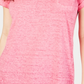 Style & Co Women's Burnout V Neck T Shirt Pink Size PM