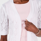 Robbie Bee Women's Pointelle Knit Shrug White Size Petite M