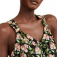 INC International Concepts Women's Floral Print Tie Front Top Black Size Small