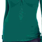 INC International Concepts Women's Twist Front Long Sleeve V Neck Sweater Green Size Large