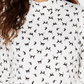 Karen Scott Women's Floral Print Mock Neck Top White Size PL