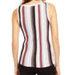 INC International Concepts Women's Petite Striped Twist-Hem Tank Pink Size Small