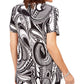 JM Collection Women's Paisley-Print Top White Size Small