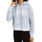 Calvin Klein Women's Performance Zebra Print Logo Hoodie Grey Size Large