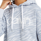 Calvin Klein Women's Performance Zebra Print Logo Hoodie Grey Size Large