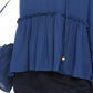 Gypsies & Moondust Juniors' Lace-Shoulder Top Navy Size X Small