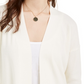 Pink Rose Juniors' Open Cardigan Sweater White Size Large