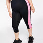 Ideology Women's Colorblocked Cropped Leggings Black Size Medium