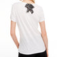 Maison Jules Women's Tie-Back Solid T-Shirtl White Size Large