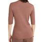 Alfani Women's Lace SequinTrim Sweater Brown Size Small
