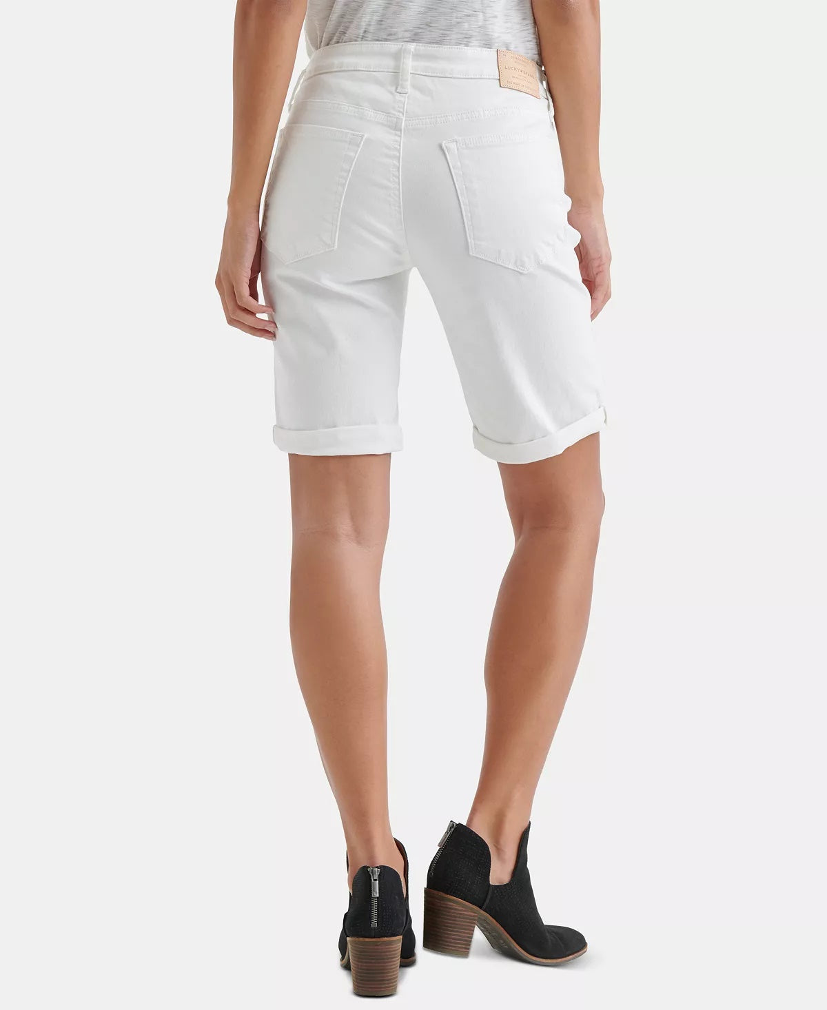 Lucky Brand Women's The Bermuda Denim Shorts White Size 6/28