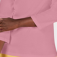 Karen Scott Women's Eyelet V Neck Cotton Top Pink Size Petite Medium