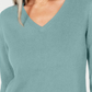 Karen Scott Women's Petite V-Neck Sweater Light Blue Size PS/M