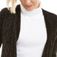 Karen Scott Women's Printed Ballet Cotton Sweater  Black Size Petite L