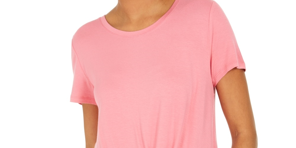 Style & Co Women's Twist Front Top Pink Size X-Small