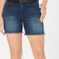 Style & Co Women's Belted Denim Shorts Blue Size 8