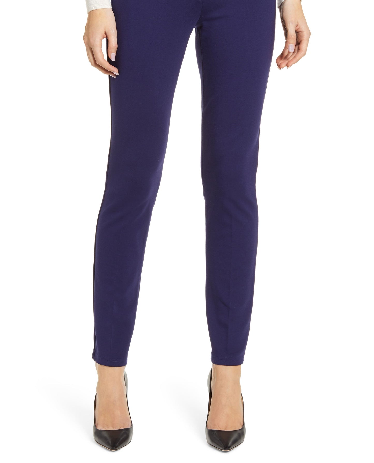 Anne Klein Women's Fly Front Leggings Navy Size 14