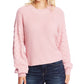 CeCe Women's Bobble-Sleeve Sweater Pink Size Small