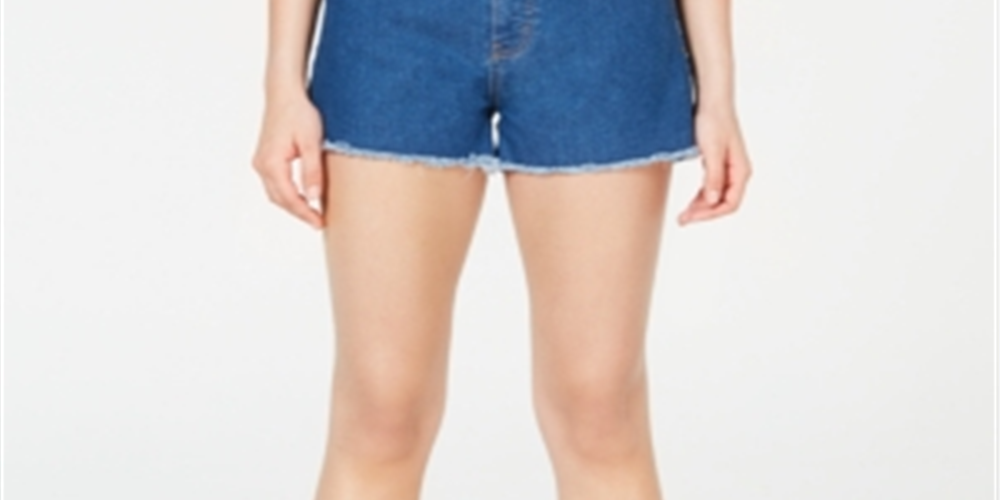Tinseltown Women's High Rise High Waist Denim Shorts Blue Size 13