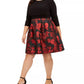 Jessica Howard Women's Plus Floral Print Fit & Flare Dress Black / Red Size 24W