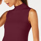 JM Collection Women's Petite Sleeveless Mock Neck Sweater Red Size Small