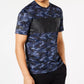Id Ideology Men's Camo-Print T-Shirt Blue Size Small