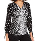 Alfani Women's Ruched Tie-Sleeve Top Black Size XX-Large
