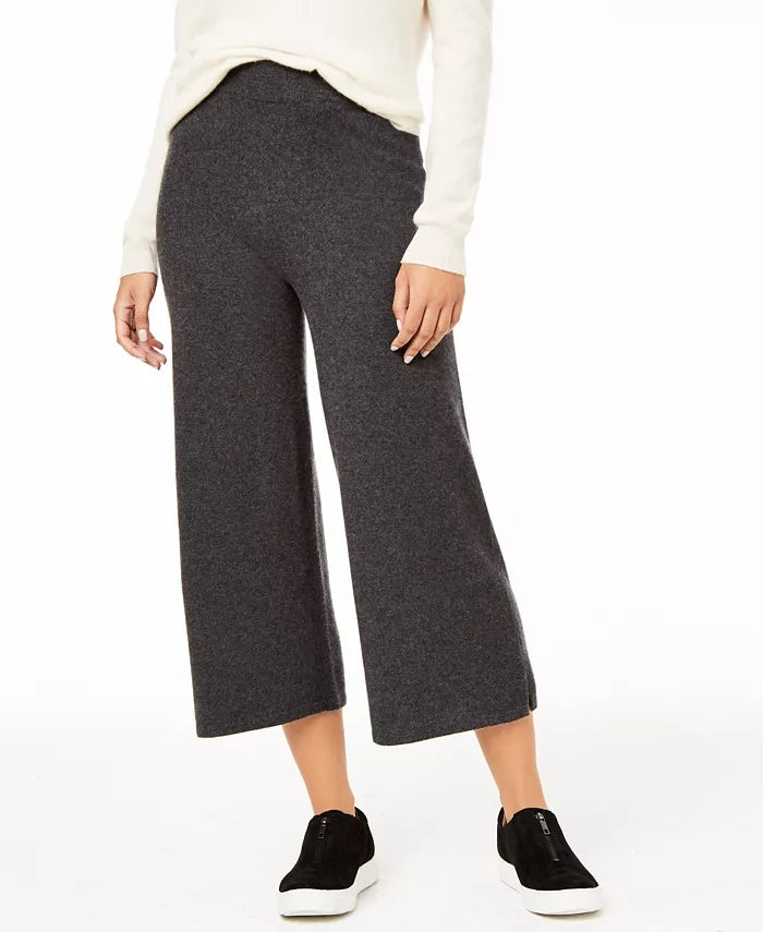 Charter Club Women's Cashmere Culotte Pants  Black Size X-Large